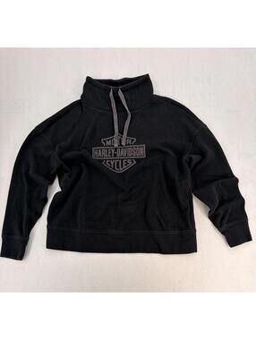 Harley-Davidson Women's Sweatshirt Size M Black Classic Logo Streetwear